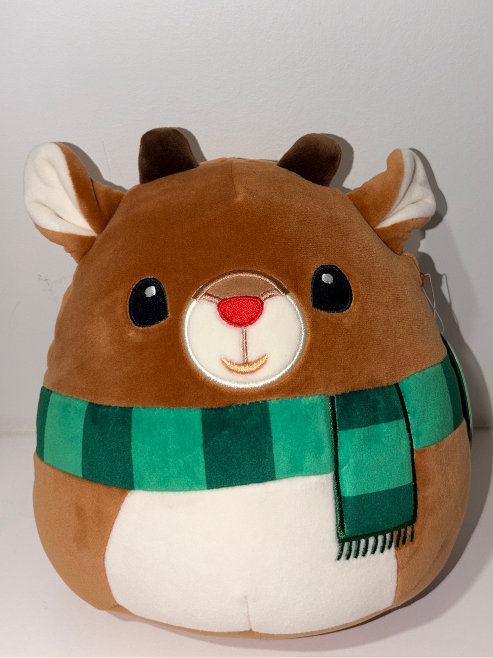 Squishmallow Rudolph Green Scarf Reindeer